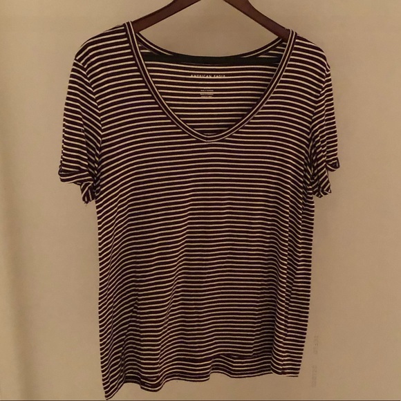 Brand new Burgundy/white stripped top